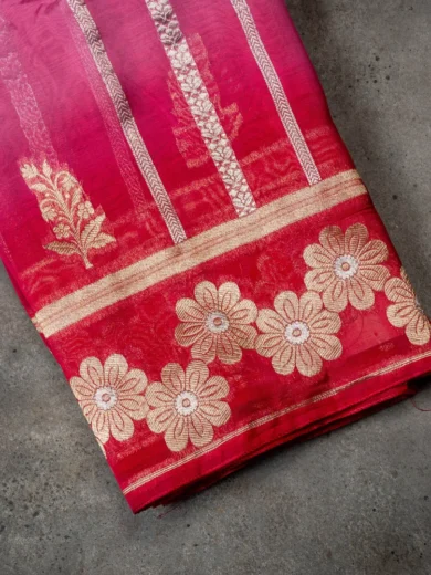 Organza Banarasi red