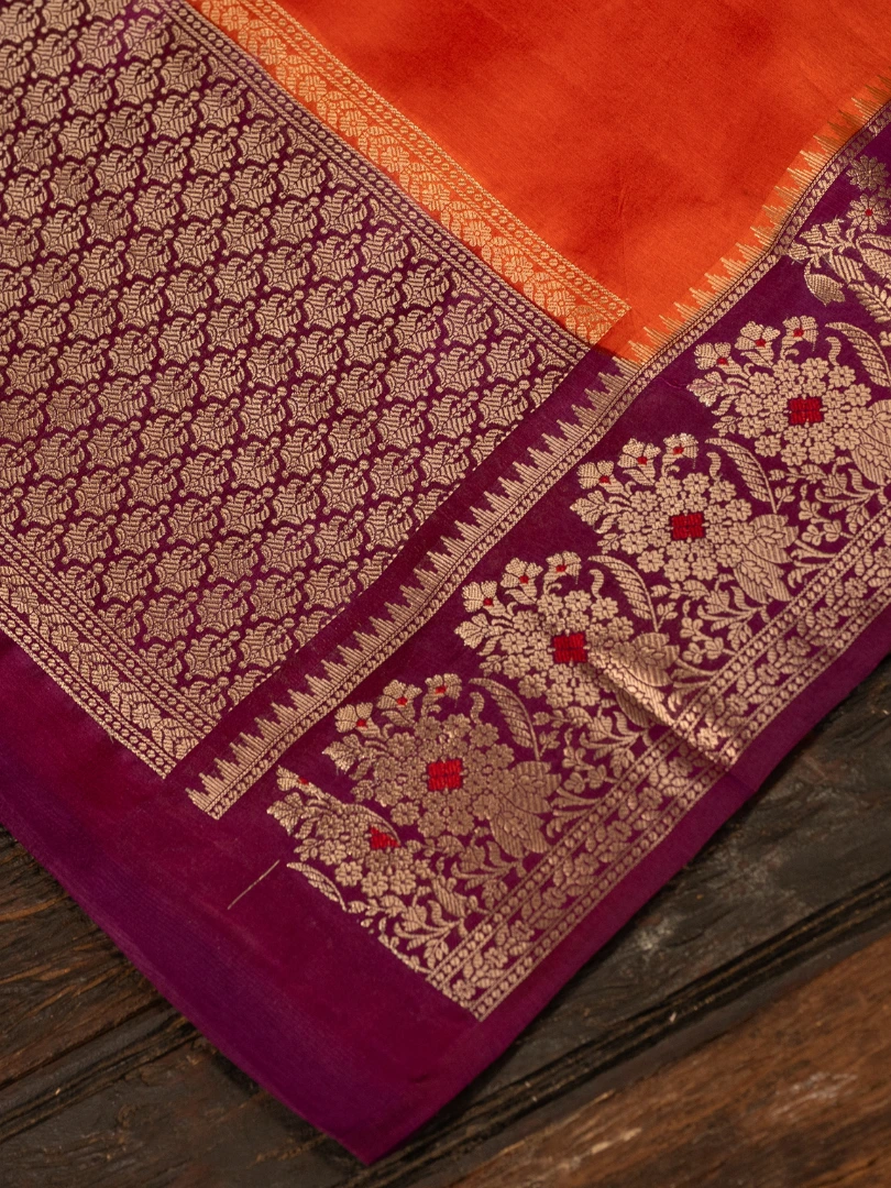 Raw Mango Saree Orange - Image 3