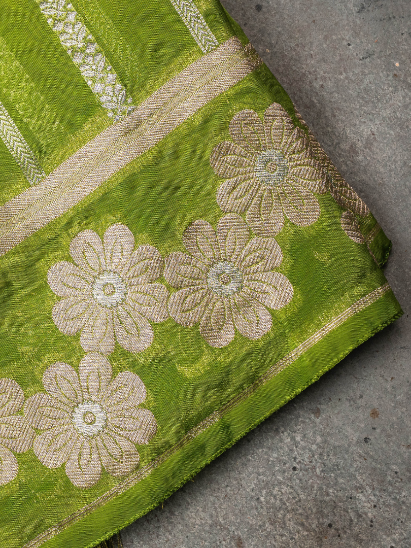 Organsa Banarasi Green