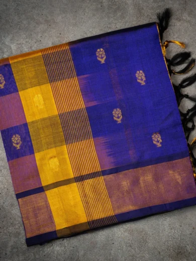 Andhra Blue Silk cotton Saree