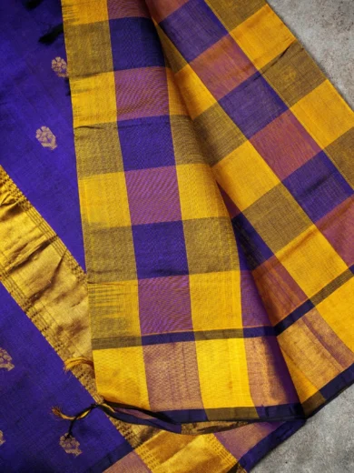 Andhra Blue Silk cotton Saree