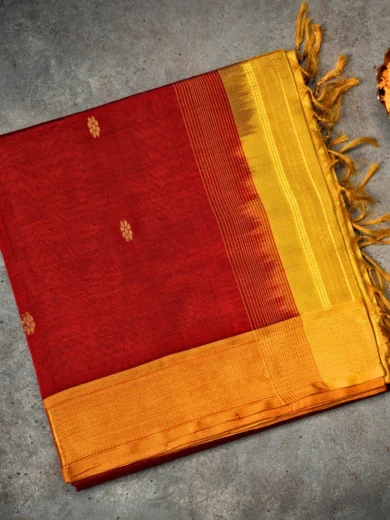 Andhra Red Silk cotton Saree