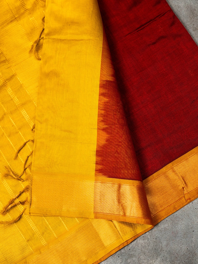 Andhra Red Silk cotton Saree