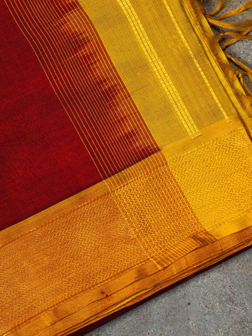 Andhra Red Silk cotton Saree