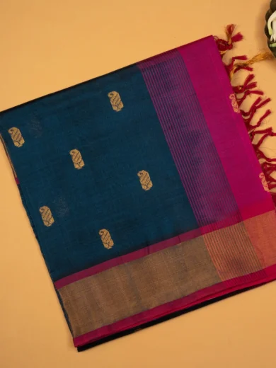 Andhra green & pink silk cotton Saree