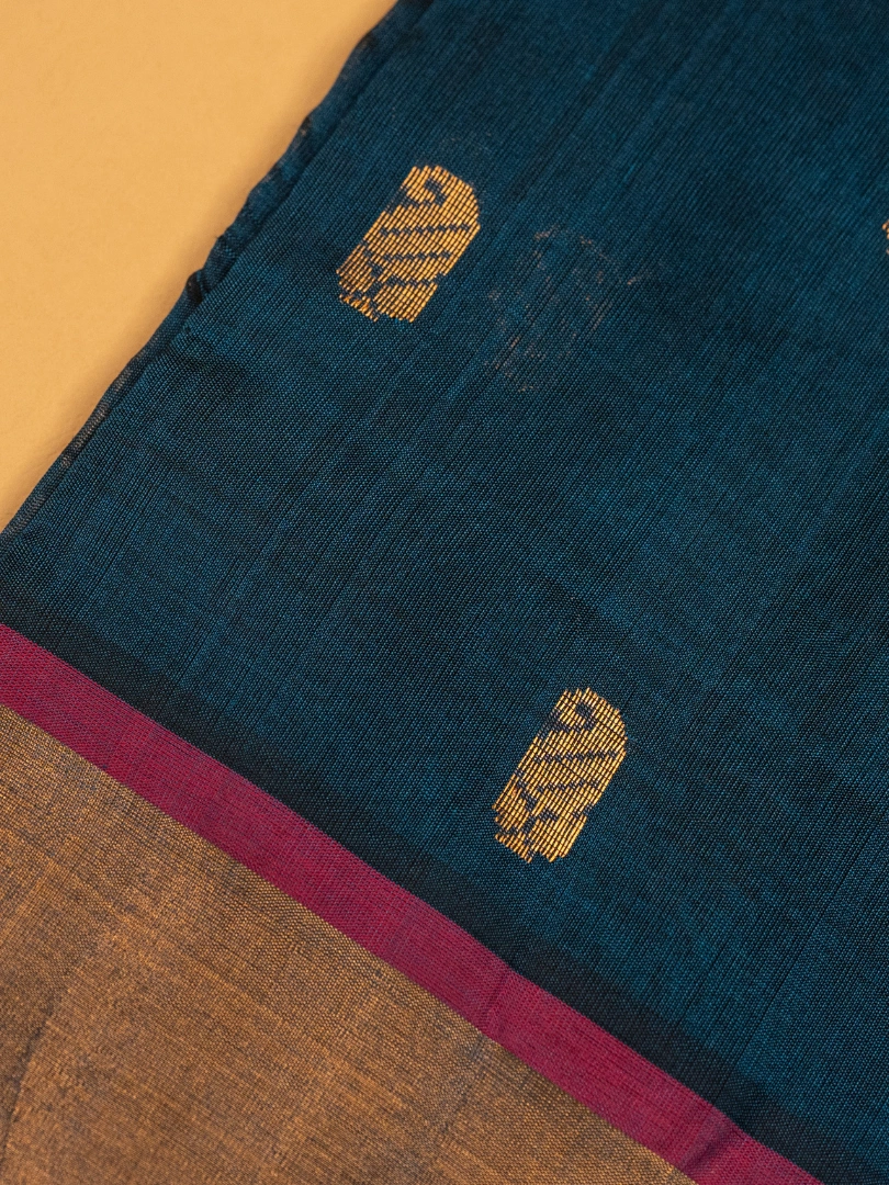 Andhra green & pink silk cotton Saree