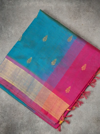 Andhra pink Silk cotton Saree