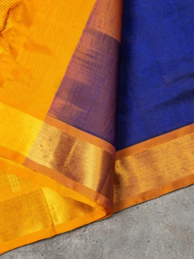 Andhra yellow Silk cotton Saree
