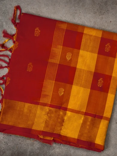 Andhra yellow & blue silk cotton Saree