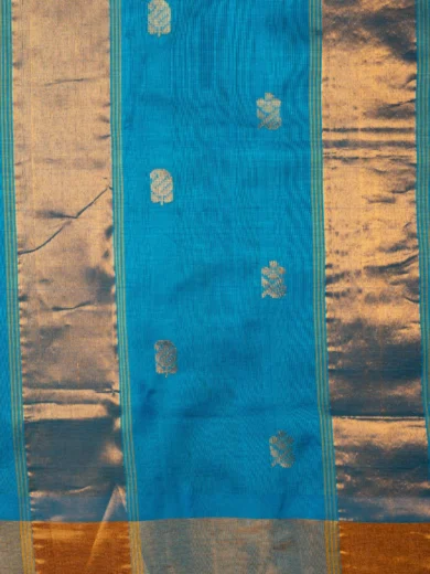 Andhra yellow & blue silk cotton Saree