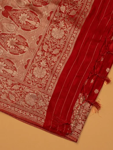 Banarasi art silk sarees red