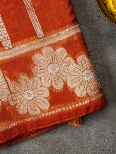 Organsa Banarasi orange