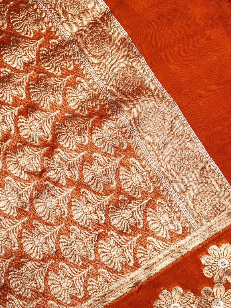 Organsa Banarasi orange