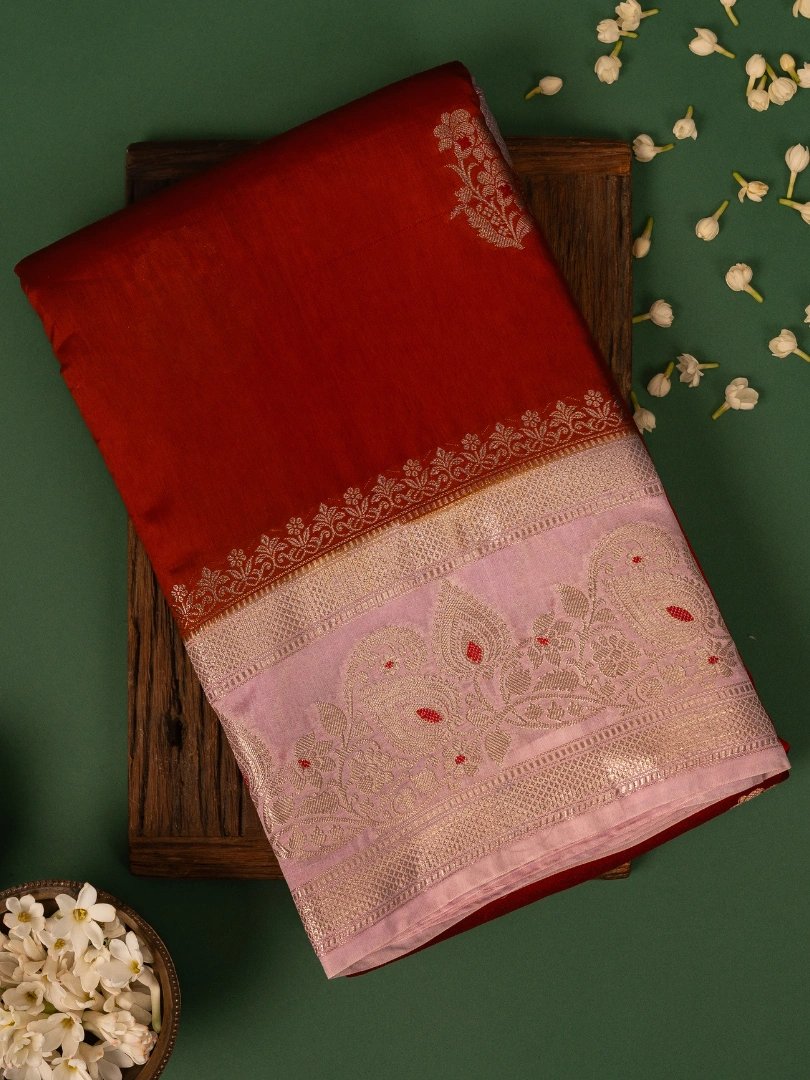 Raw Mango Saree Red