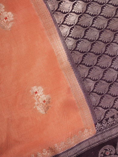 Raw Mango Saree orange & Violet