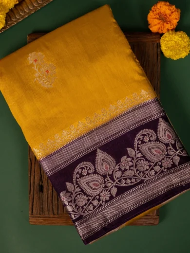 Raw Mango Yellow Saree