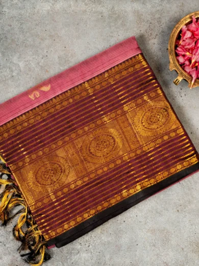 Rich Mangalagiri silk sarees brown