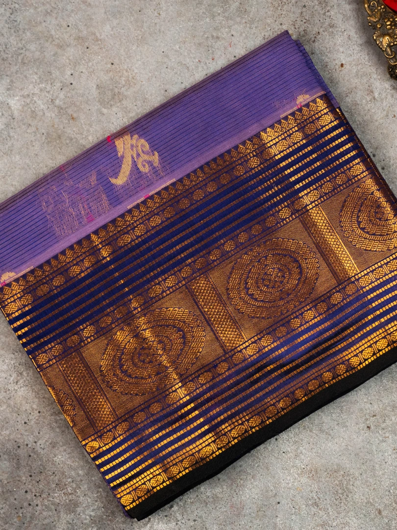 Rich Mangalagiri silk sarees purple