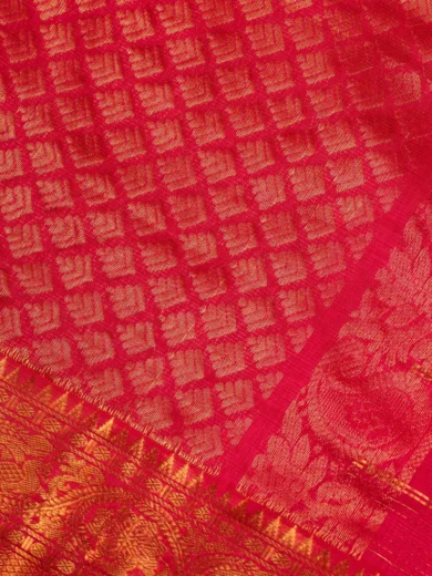 Rich mangalagiri silk sarees full red
