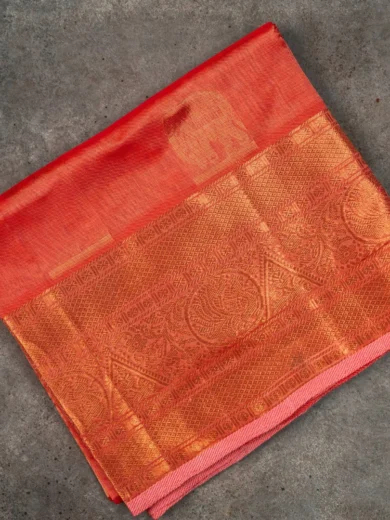 Rich mangalagiri silk sarees orange