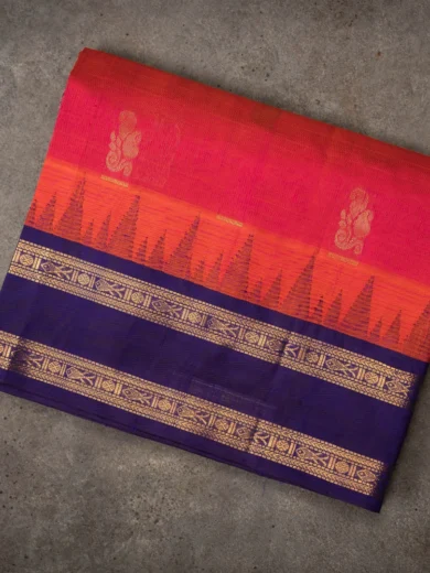 Traditional Mangalagiri Silk sarees red