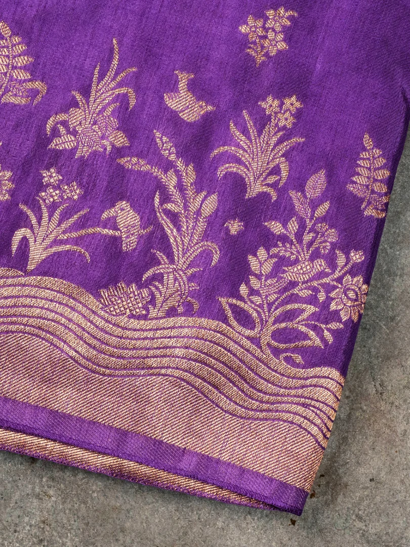 Banarasi Art Silk Saree Purple 2