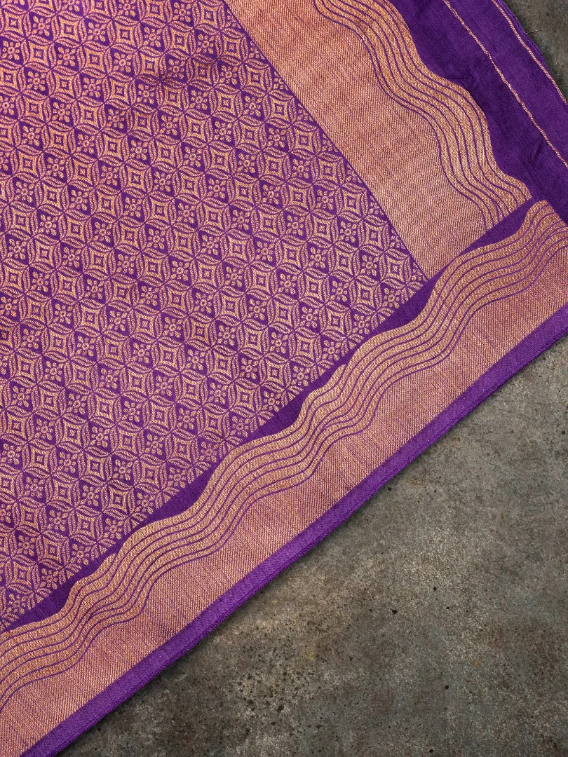 Banarasi Art Silk Saree Purple 3