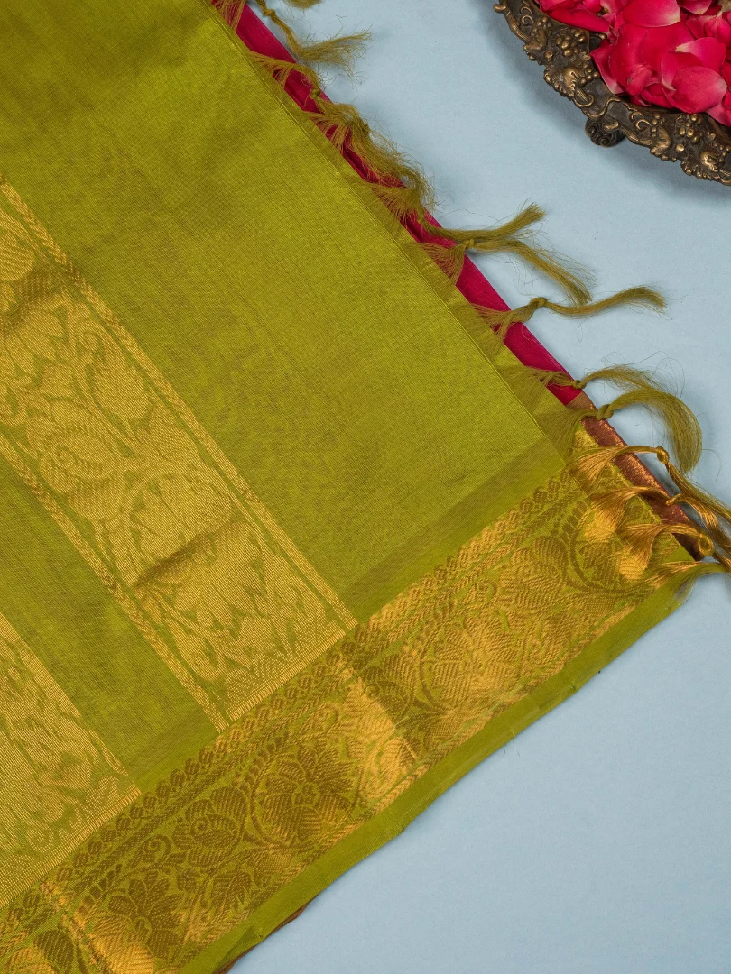 Silk Cotton Red & Yellow 2